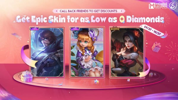 Earn three free Epic skins
